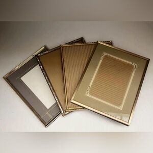 Vintage Gold Toned Picture Frames/Ornate Photo Frames/Table Desk Decor/8”x10”